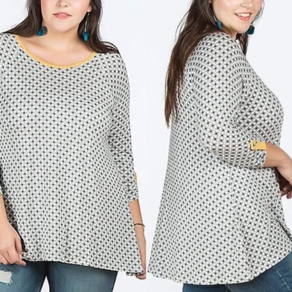 Matilda Jane | Gray & Maze Geometric Starstruck Tee | Size Small - Picture 1 of 11